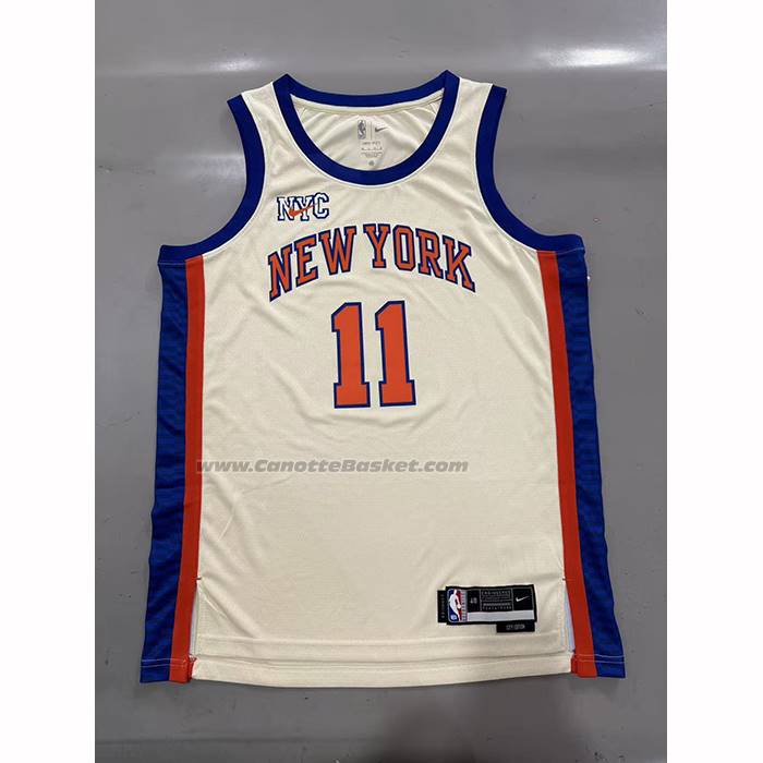 Maglia New York Knicks Jalen Brunson No 11 Citta 2025-26 Crema